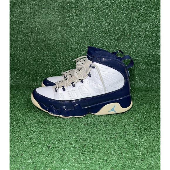 Nike Air Jordan 9 Retro UNC Mens Size 12 White Blue Basketball Shoes Sneakers main image 13
